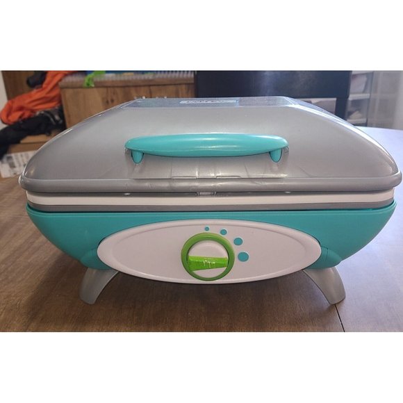 Pretend Toy Barbecue Grill Makes 2 Cooking Sounds 13½ x 10 x 7 Blue Gray - Picture 3 of 9